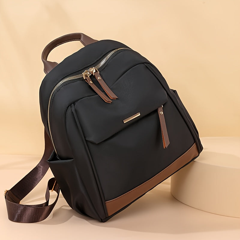 Vintage-Inspired Waterproof Oxford Backpack