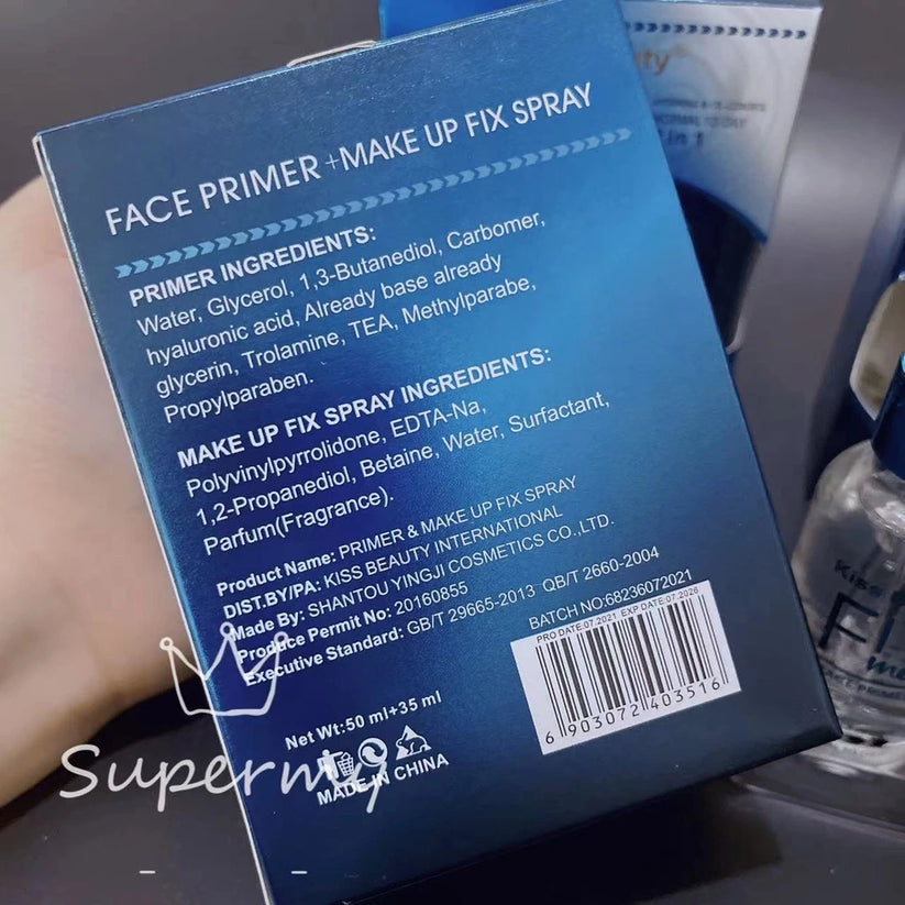 KISS BEAUTY Face Primer & Make-up Fix Spray Set