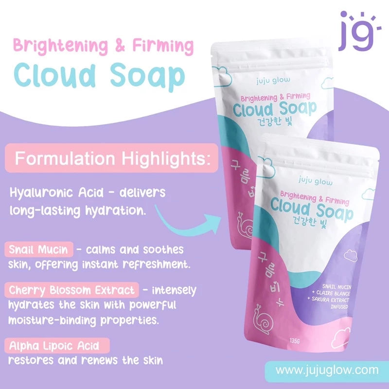 JUJU GLOW Brightening & Firming Cloud Soap