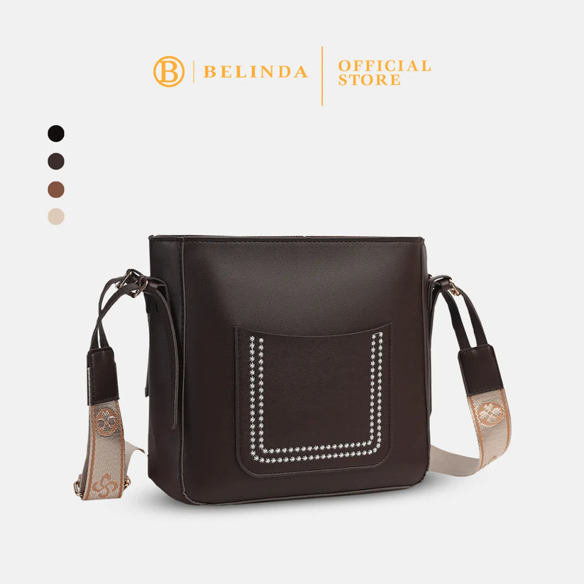Classic Square Crossbody Bag with Front Pocket