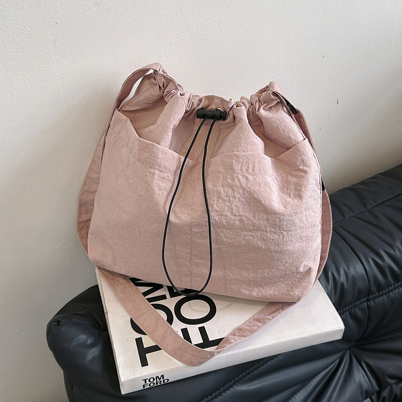 Nylon Drawstring Crossbody Bag