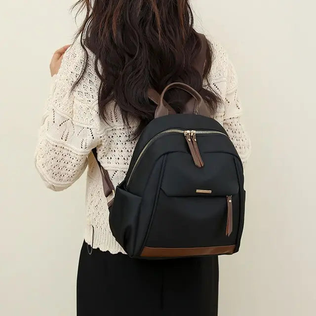 Vintage-Inspired Waterproof Oxford Backpack