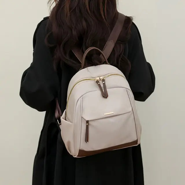 Vintage-Inspired Waterproof Oxford Backpack