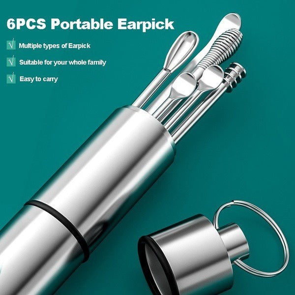 6pcs Set of Steel Ear Pick