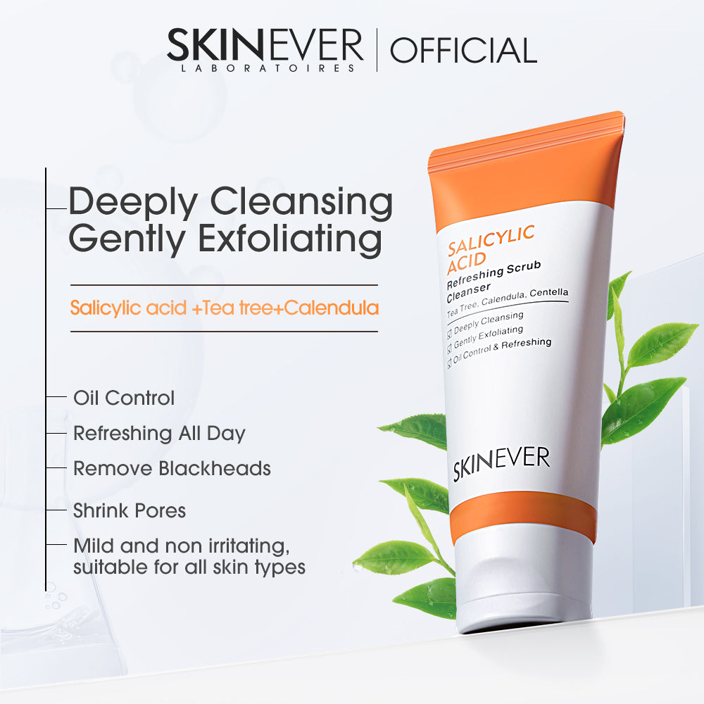 SKINEVER Salicylic Acid Refreshing Scrub Cleanser Face Wash