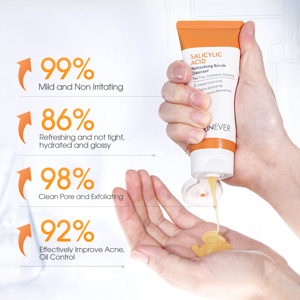 SKINEVER Salicylic Acid Refreshing Scrub Cleanser Face Wash