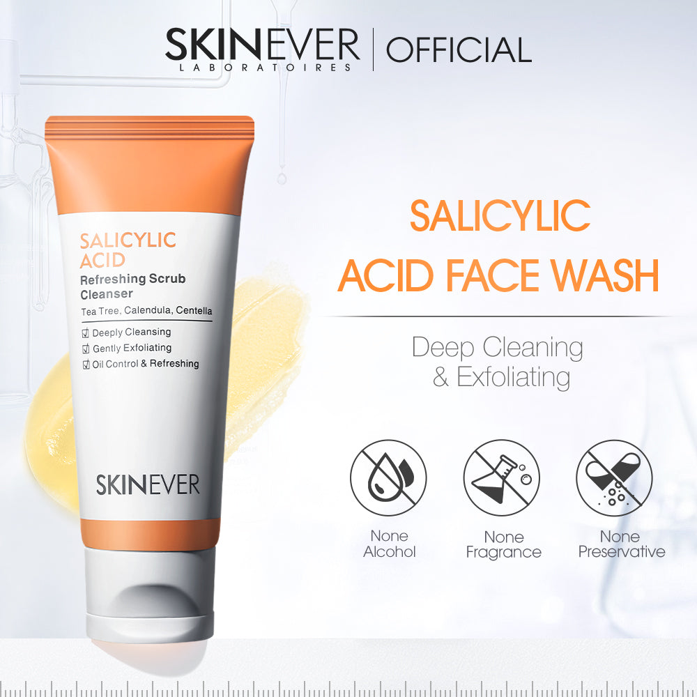 SKINEVER Salicylic Acid Refreshing Scrub Cleanser Face Wash