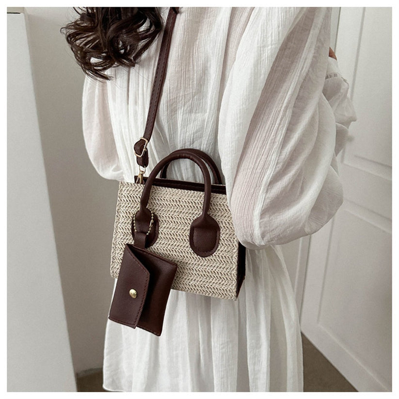 2-IN-1 Woven Sling Bag & Wallet Set