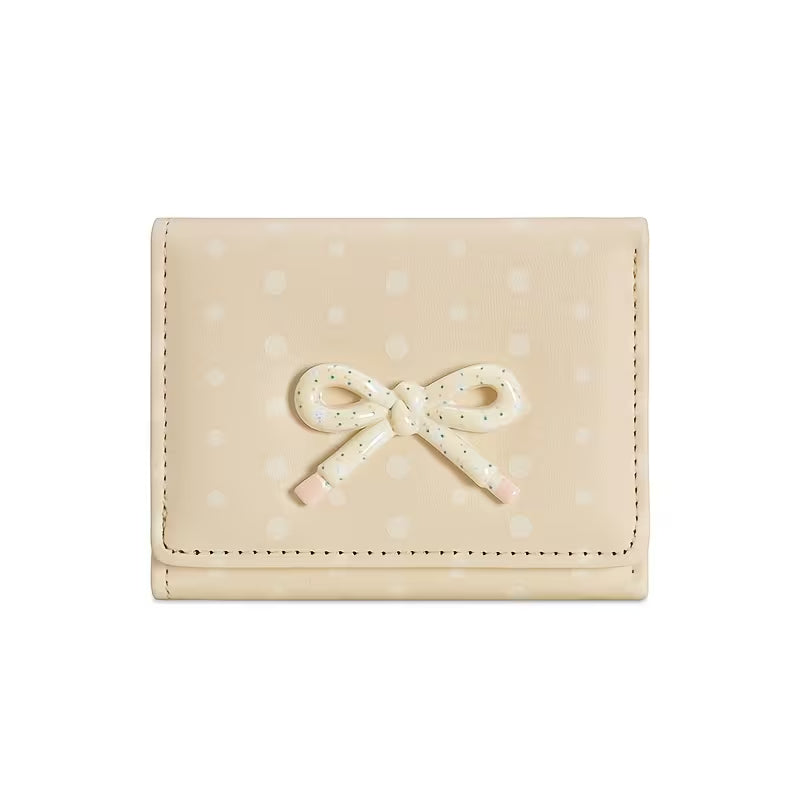 Cute Ribbon Polka Dot Mini Wallet