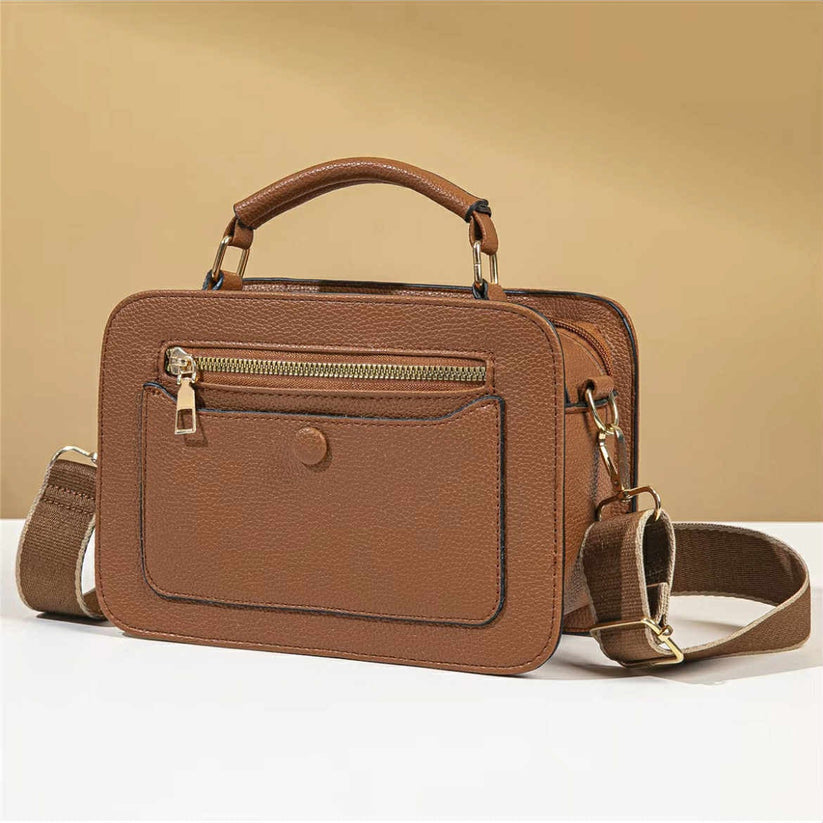 Vintage Feel Multi Compartment Crossbody Bag