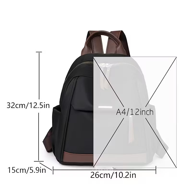 Vintage-Inspired Waterproof Oxford Backpack