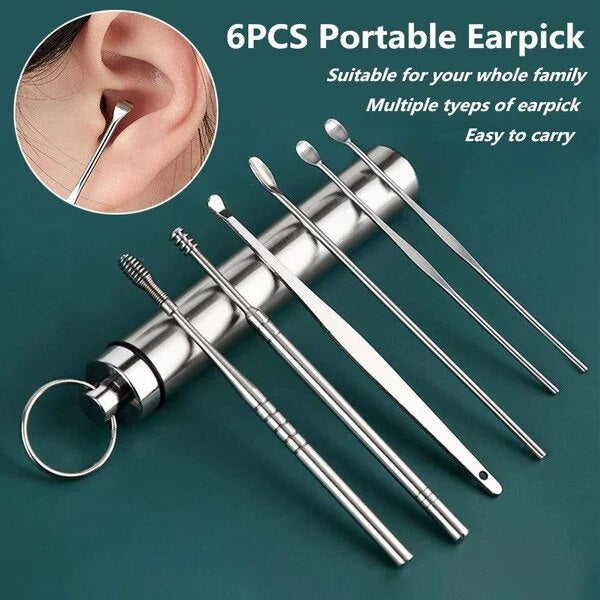 6pcs Set of Steel Ear Pick