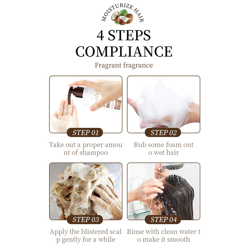 SADOER Coconut Oil Moisturizing Hair Care Dandruff Shampoo