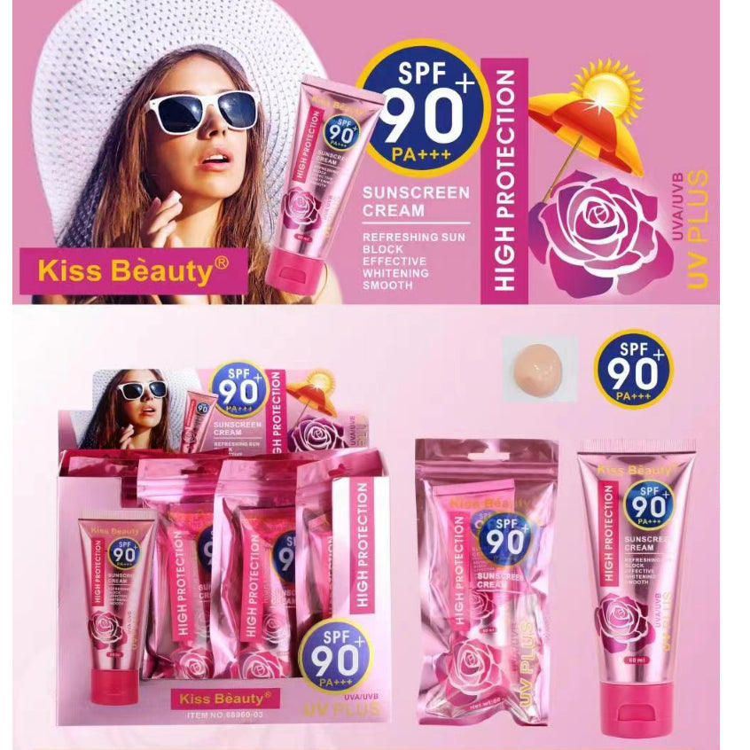 Kiss Beauty SPF90+++ Sunscreen Cream High Protection UV PLUS 60ml