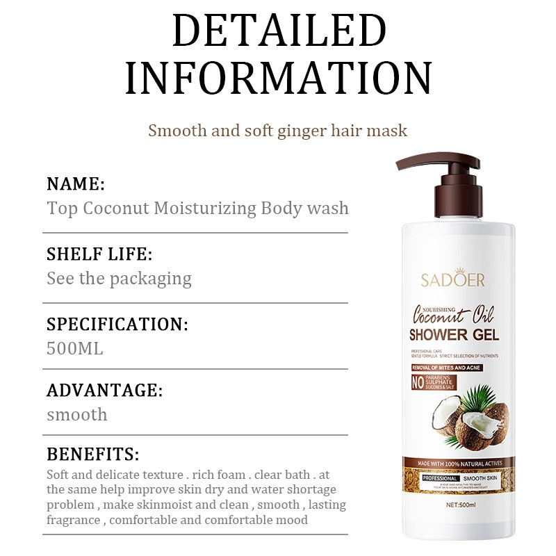 SADOER Coconut Oil Moisturizing Hair Care Dandruff Shampoo