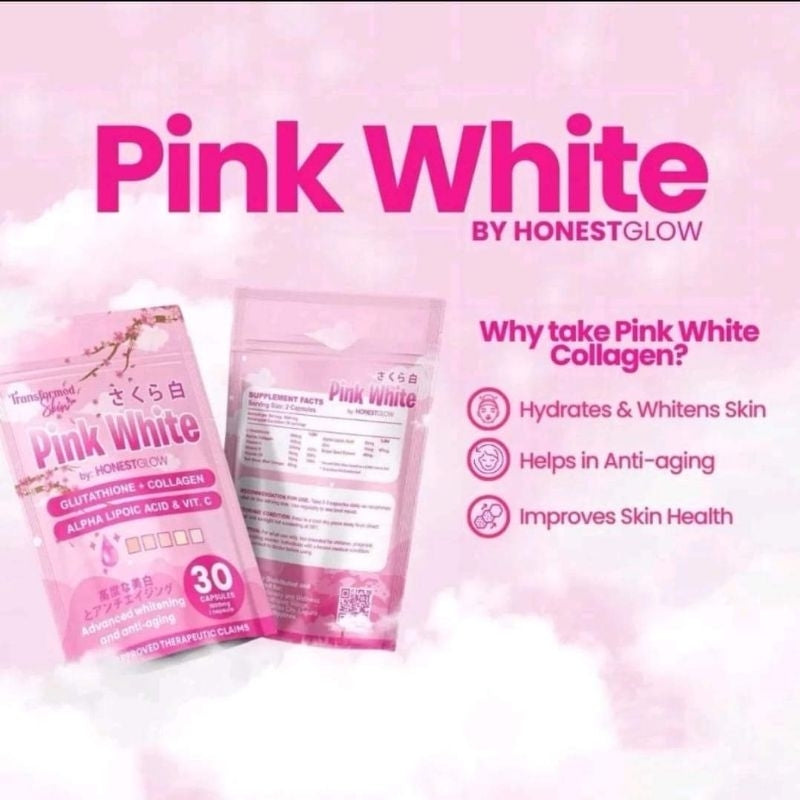 HONEST GLOW PINK WHITE CAPSULE