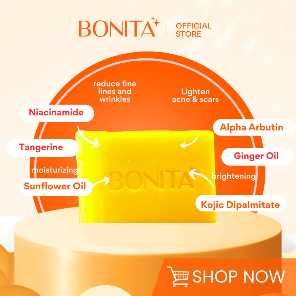 BONITA Himalayan Salt & Sunflower Niacinamide Soap Bar 80g