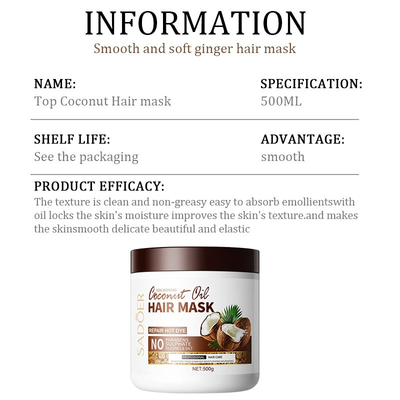 SADOER Coconut Oil Moisturizing Hair Care Dandruff Shampoo