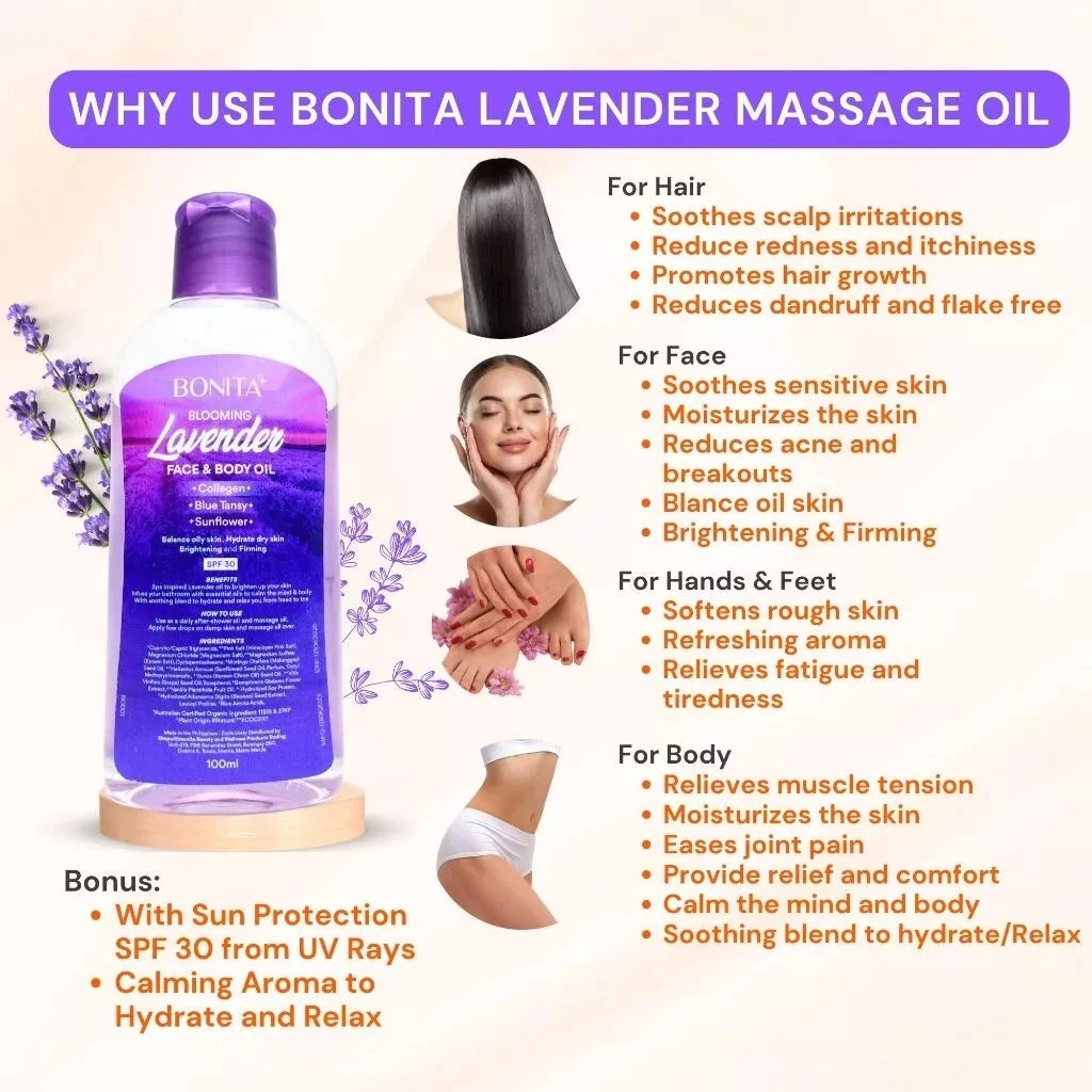 BUY 1 TAKE 1 | BONITA Blooming Lavender Face & Body Oil 100ml