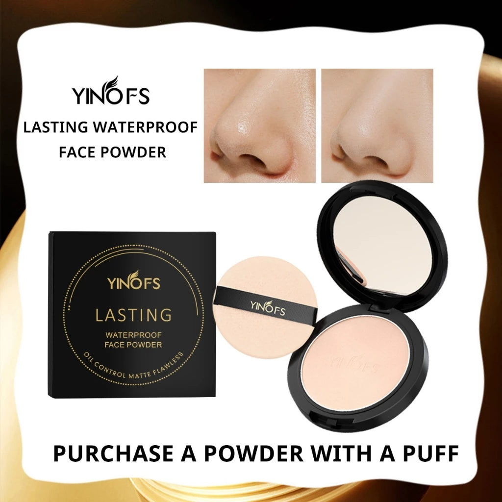 YINOFS Lasting Waterproof Oil Control Face Powder
