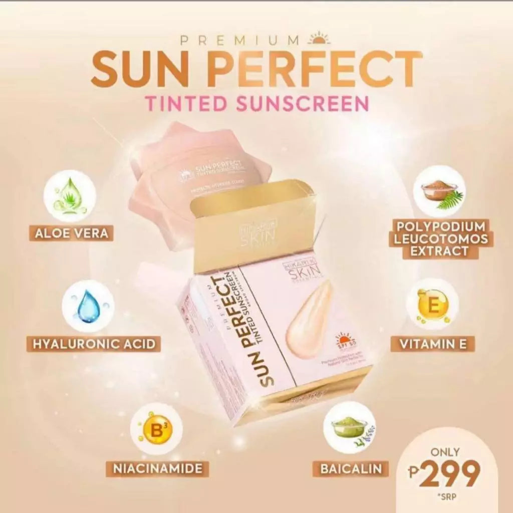HIKARI Tinted Sunscreen Premium Sun Perfect Broad Spectrum SPF50 PS++++ UVA/UVB