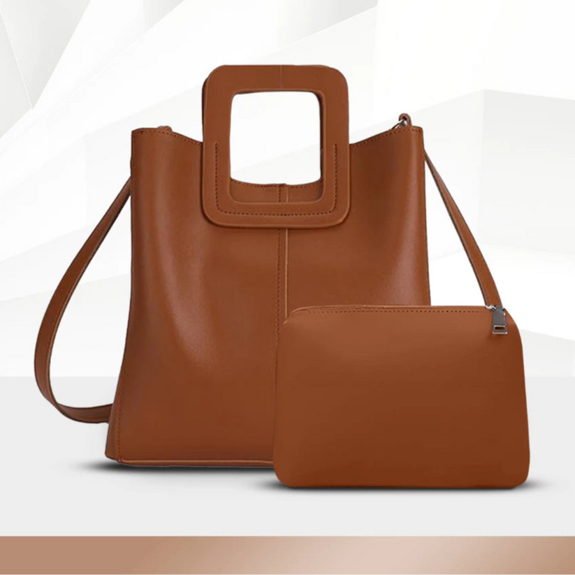 Square Handle Bucket Bag