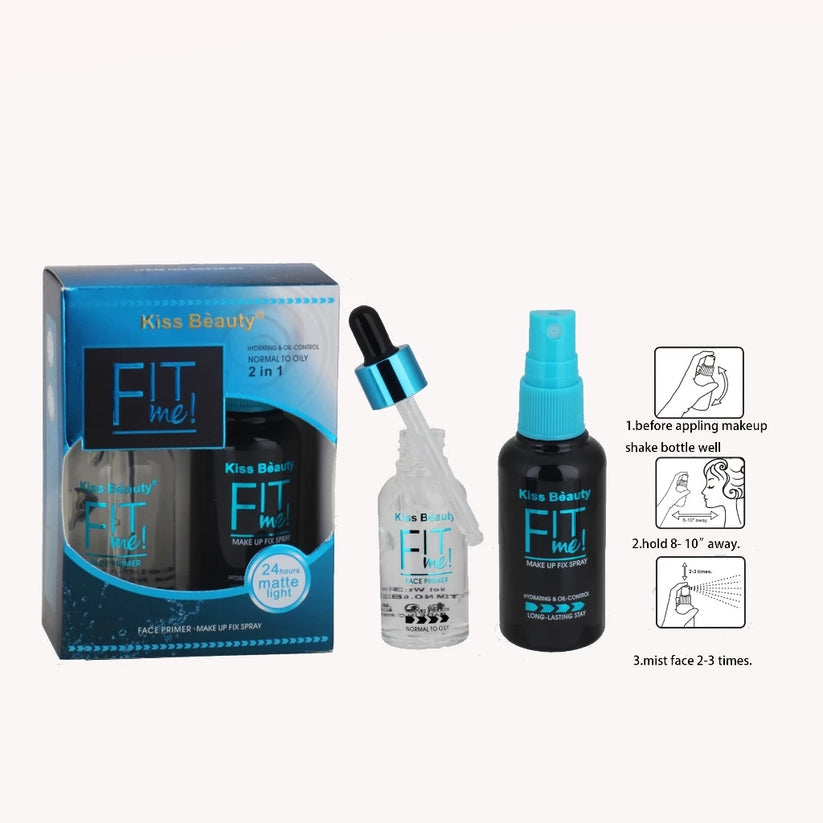 KISS BEAUTY Face Primer & Make-up Fix Spray Set