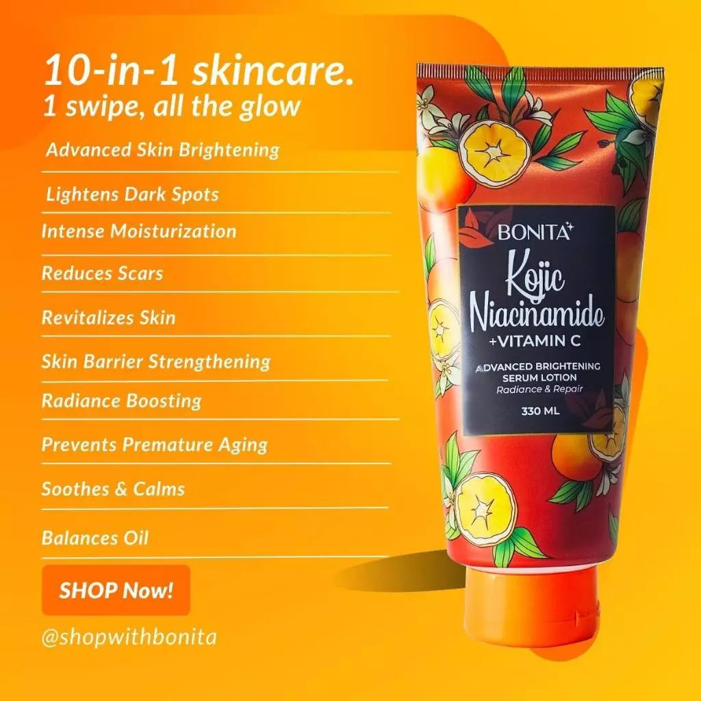 BONITA Kojic Niacinamide Vitamin C Advanced Brightening Serum Lotion 330ml