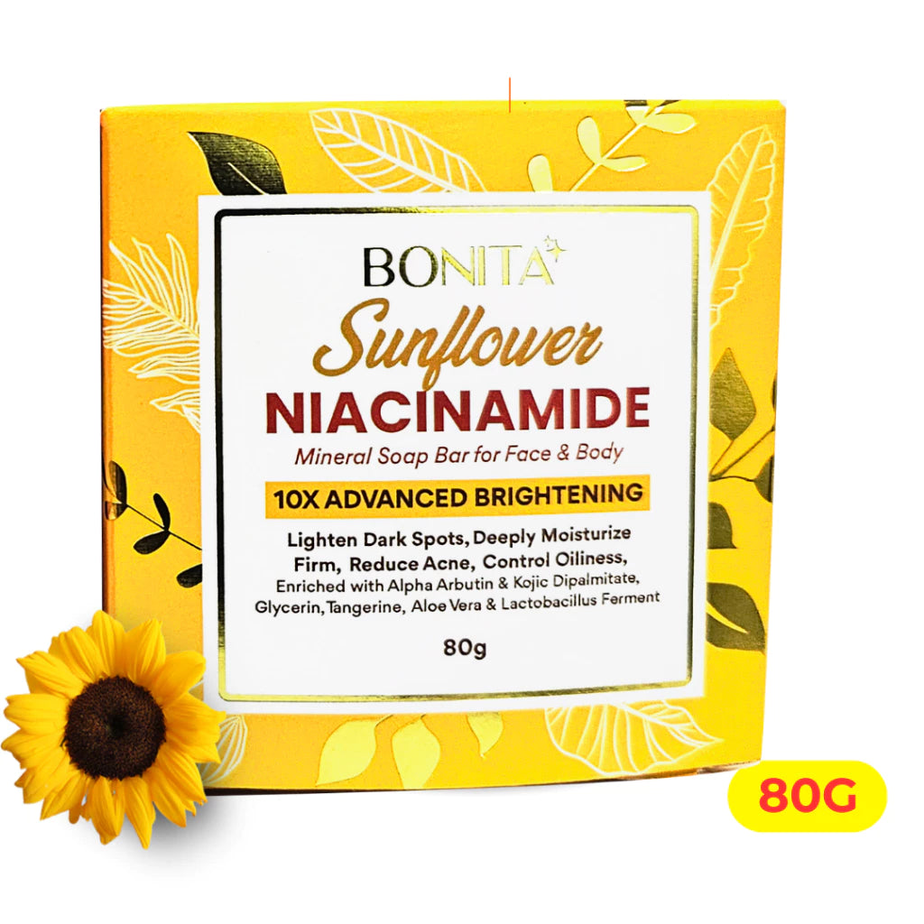 BONITA Himalayan Salt & Sunflower Niacinamide Soap Bar 80g