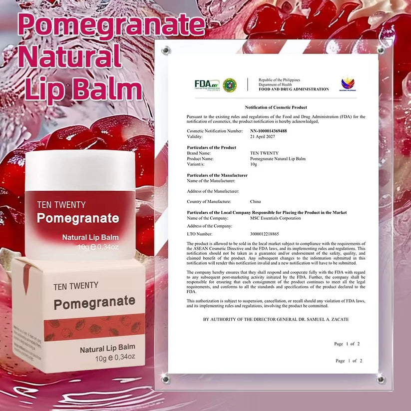 BUY 1 TAKE 1 | TEN TWENTY Pomegranate Lip Balm
