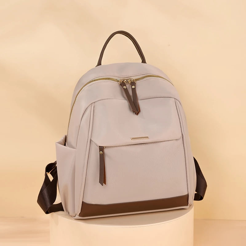 Vintage-Inspired Waterproof Oxford Backpack