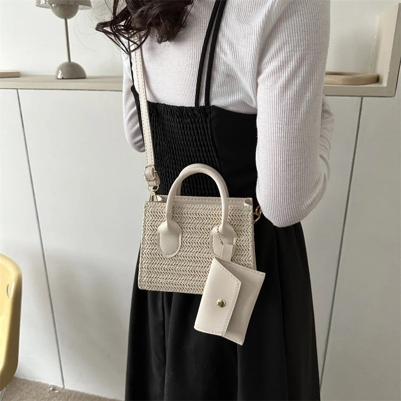 2-IN-1 Woven Sling Bag & Wallet Set