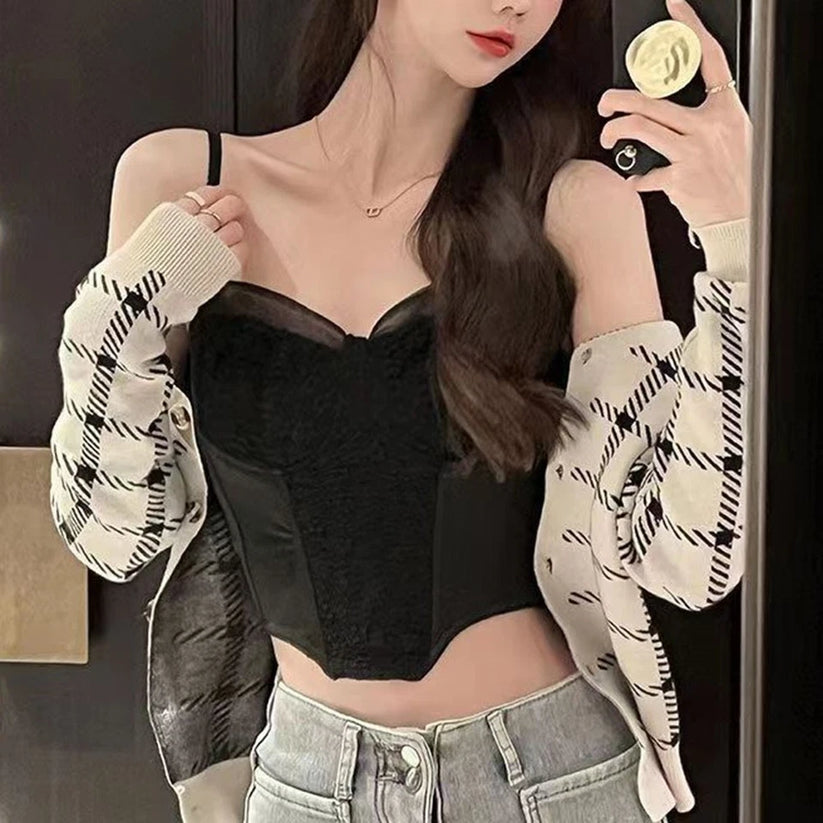 Padded Floral Lace Corset Top