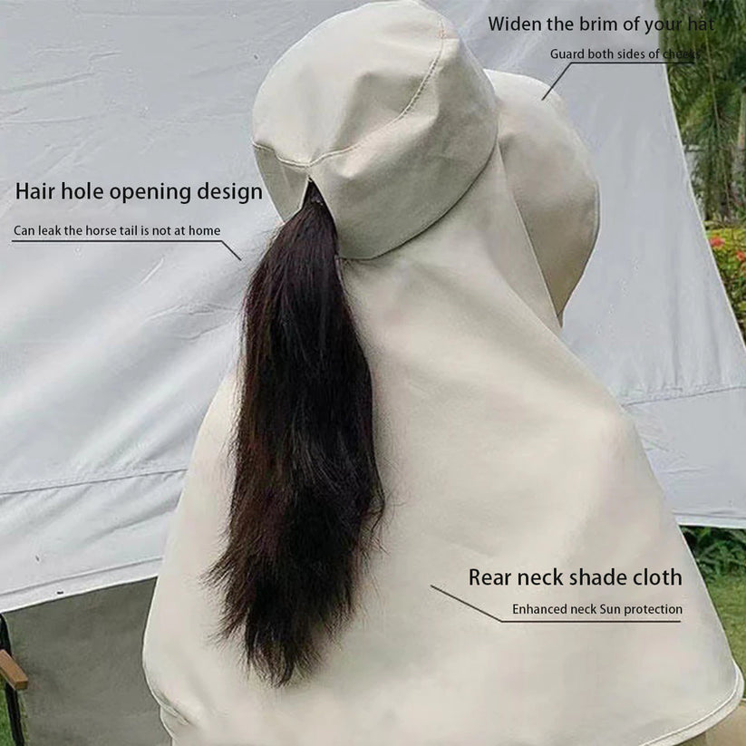 Wide Brim Shawl Hat Sun Protection