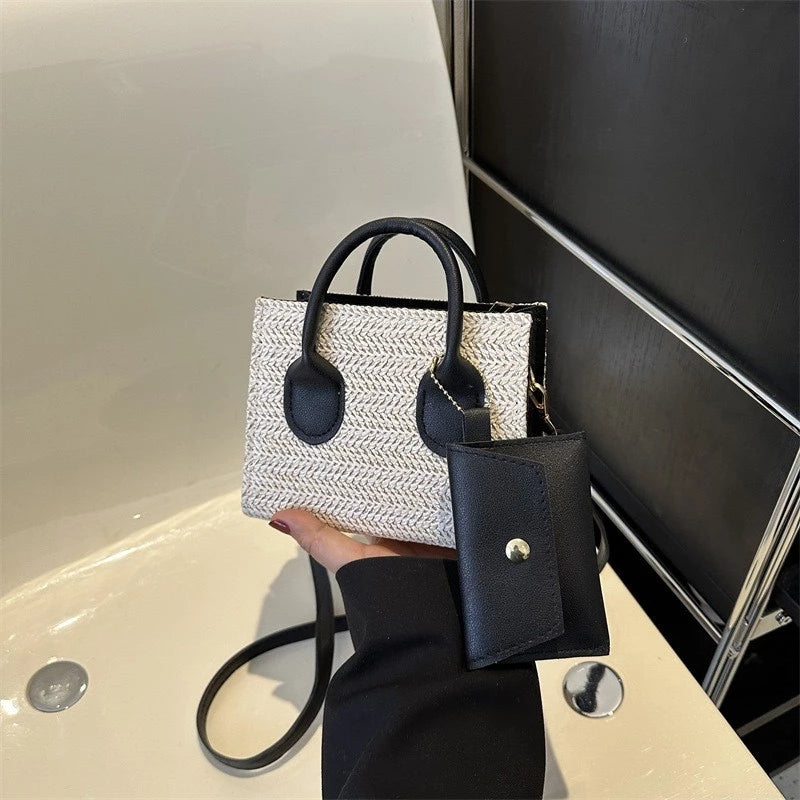2-IN-1 Woven Sling Bag & Wallet Set