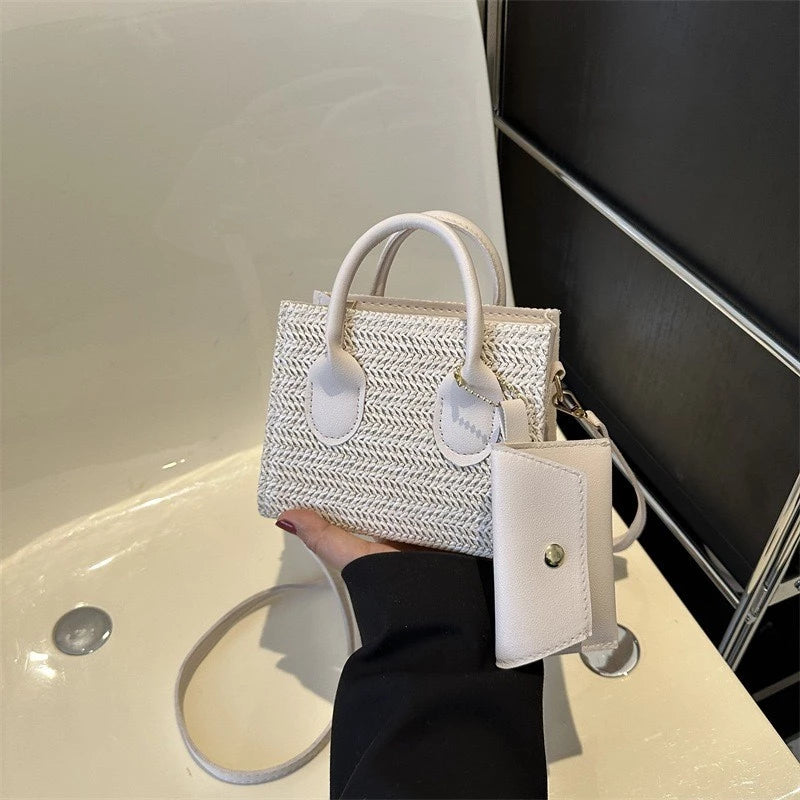 2-IN-1 Woven Sling Bag & Wallet Set