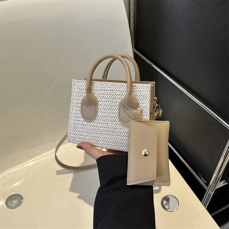 2-IN-1 Woven Sling Bag & Wallet Set