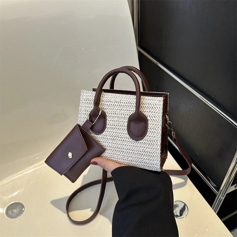 2-IN-1 Woven Sling Bag & Wallet Set