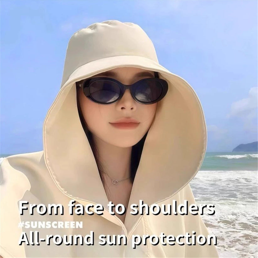 Wide Brim Shawl Hat Sun Protection