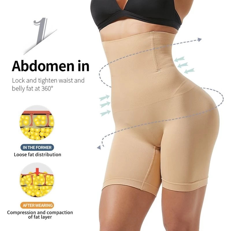 Seamless High Waist Body Shaper Shorts