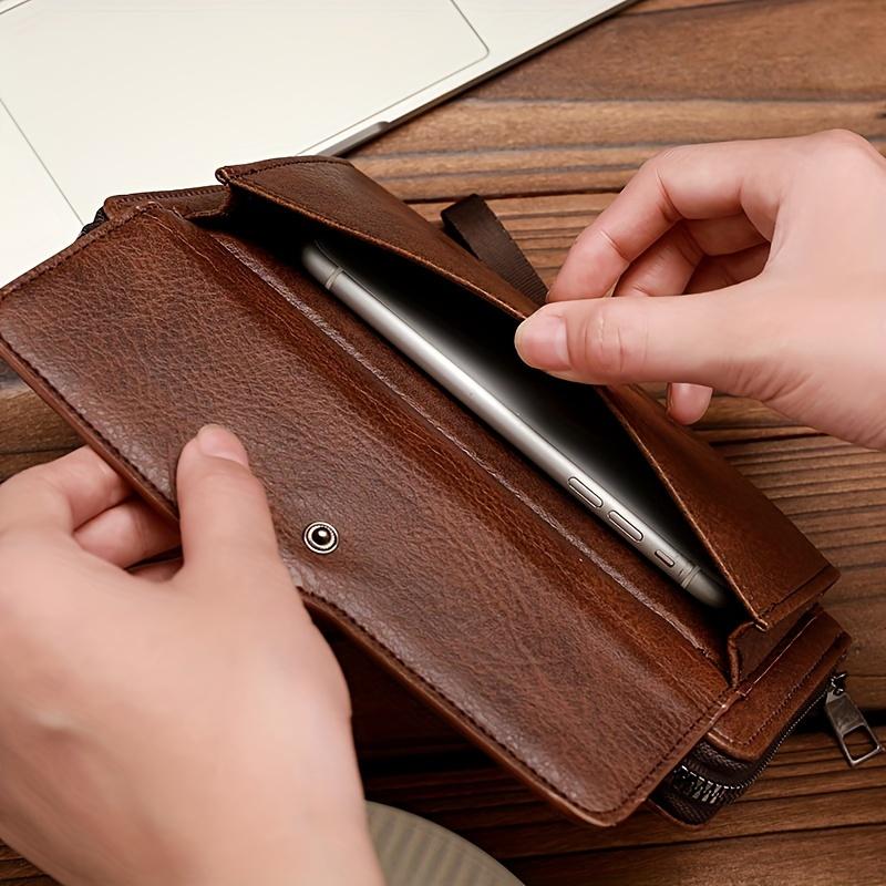 Men's Retro All-in-One Wallet & Phone Holder