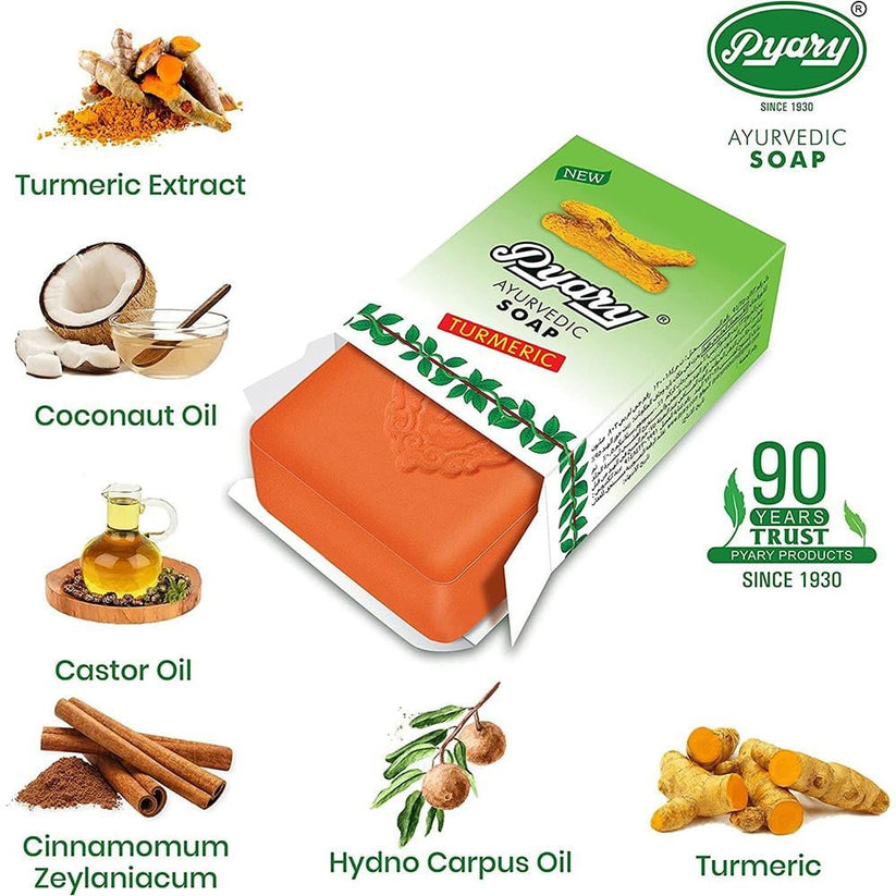 Pyary Ayurvedic Turmeric Soap 75g – Age of Beauty Ph