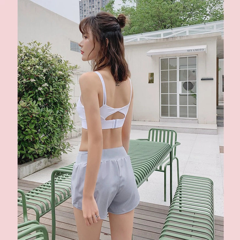 High Waisted Sports Shorts with Pocket