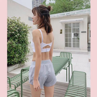 High Waisted Sports Shorts with Pocket