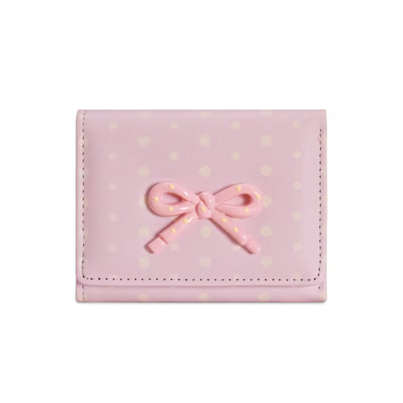 Cute Ribbon Polka Dot Mini Wallet
