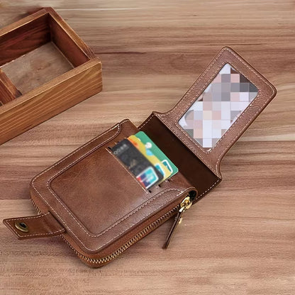 Men's Vintage Leather Bi-Fold Wallet