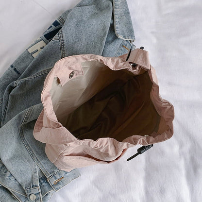 Nylon Drawstring Crossbody Bag