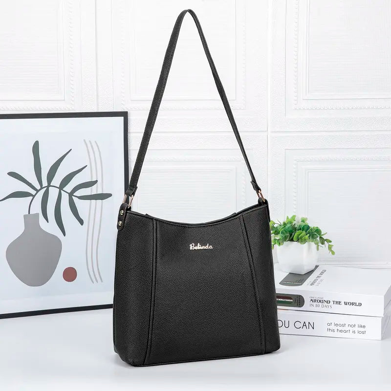 Minimalist PU Leather Shoulder Bag
