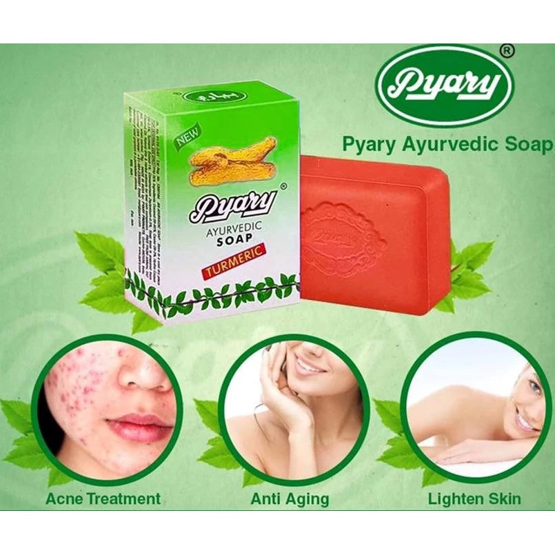 Pyary Ayurvedic Turmeric Soap 75g – Age of Beauty Ph