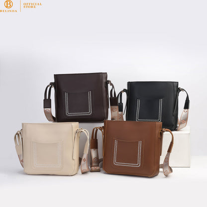Classic Square Crossbody Bag with Front Pocket
